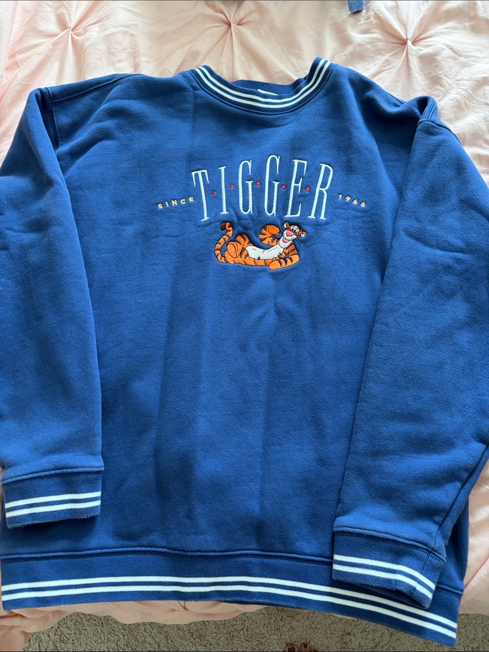 Walt Disney World Tigger Navy Blue Crewneck Sweatshirt-